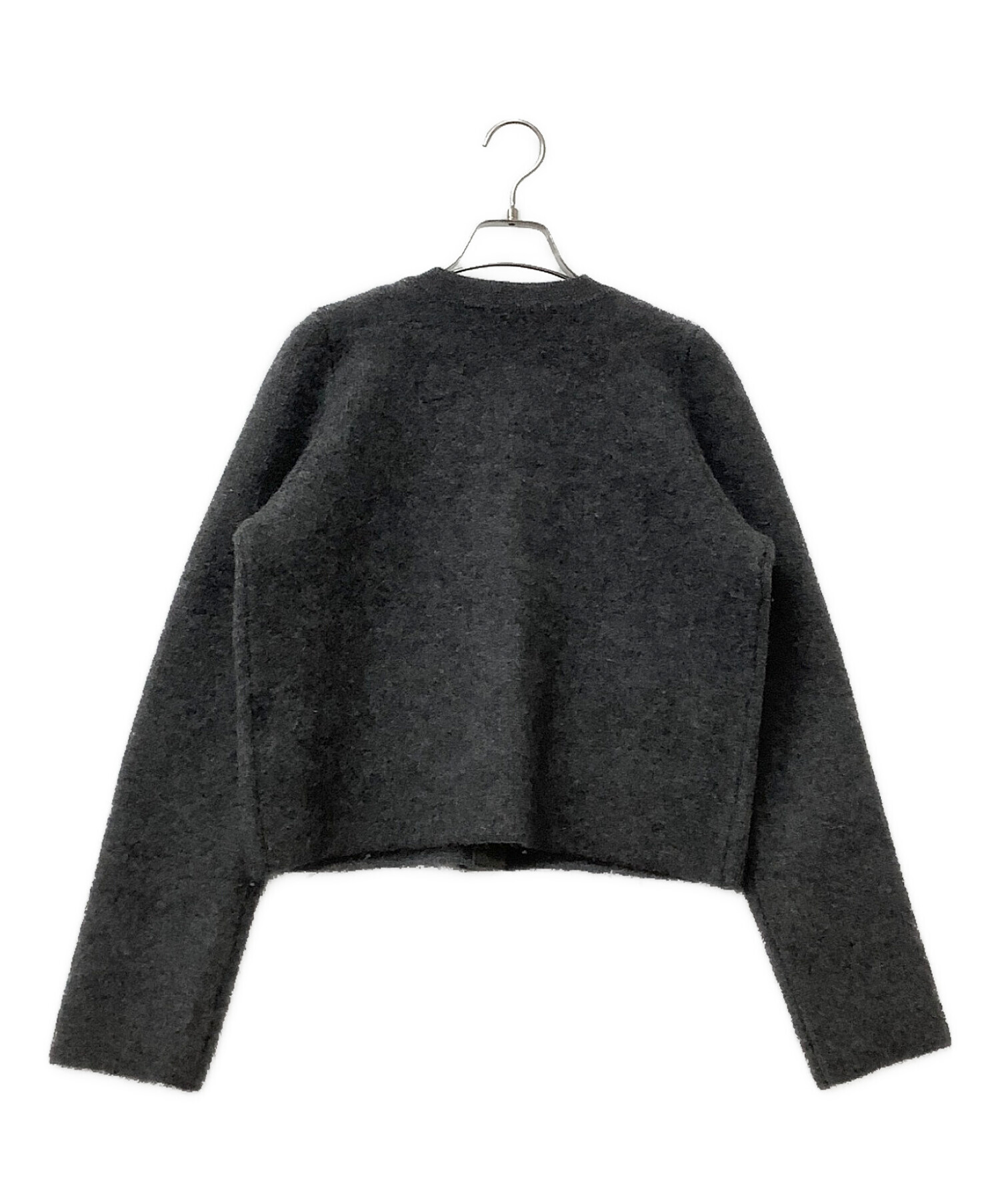 値下げ☆アニュアンス　ノーカラージャケット グレー　タグ付き 中古・古着通販】anuans (アニュアンス) ジャケット カシミヤブレンド