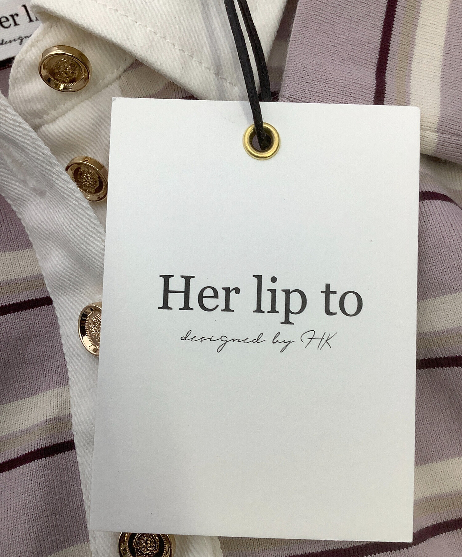 中古・古着通販】HER LIP TO (ハーリップトゥ) 長袖カットソー Laurel
