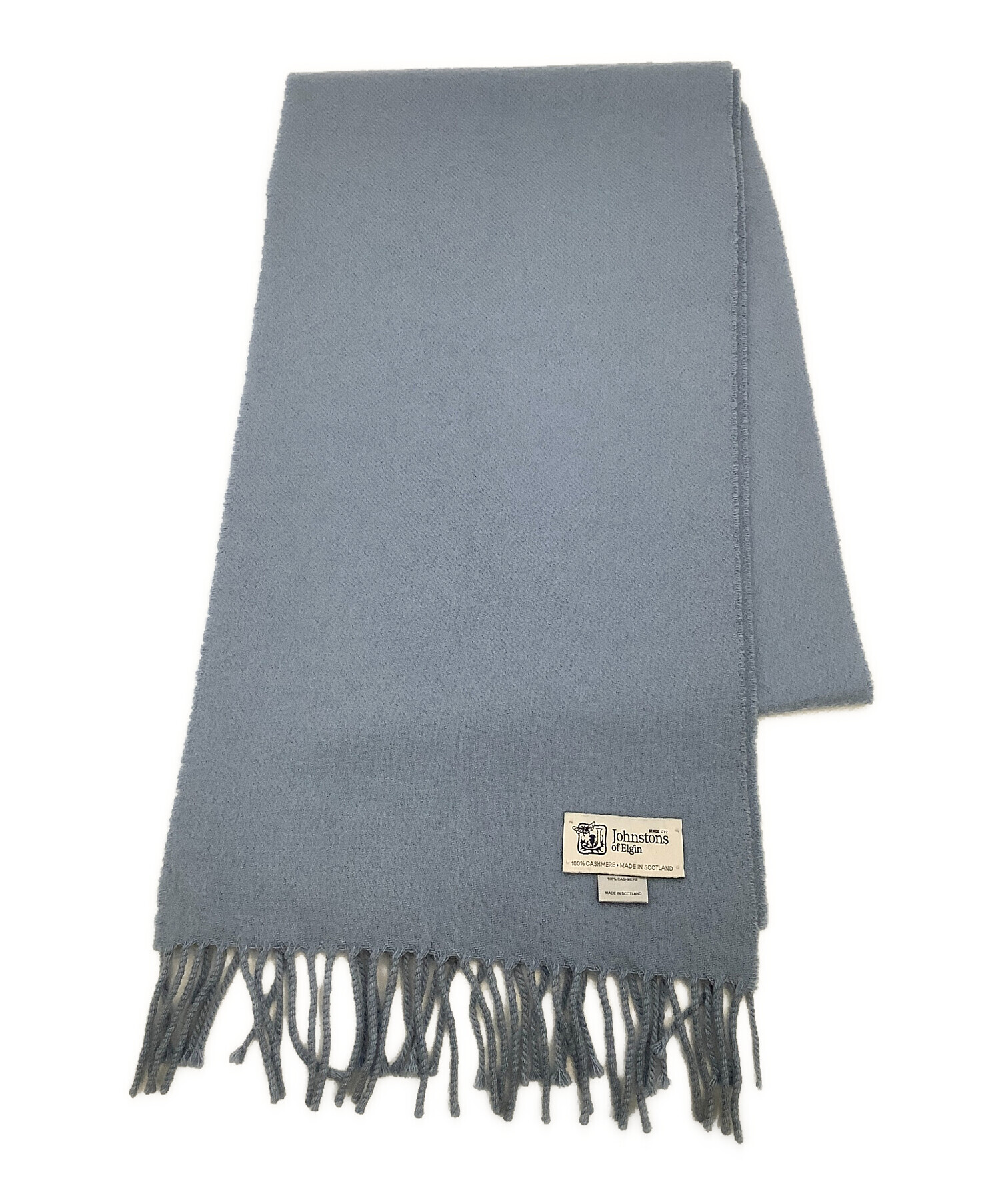 未使用品　Johnstons of Elgin 100%カシミヤ マフラー 中古・古着通販】JOHNSTONS OF ELGIN (ジョンストンズオブエルガン