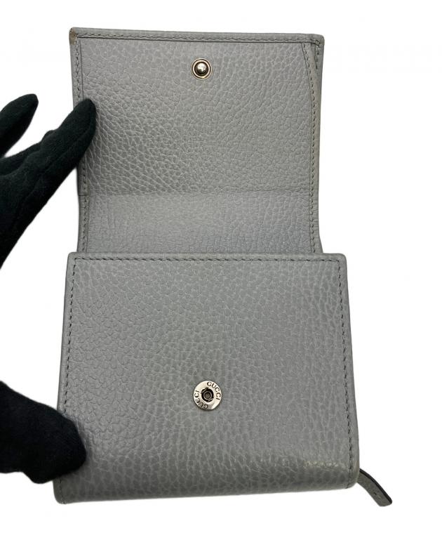 中古・古着通販】GUCCI (グッチ) 3つ折り財布 GGマーモント グレー