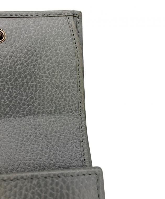 中古・古着通販】GUCCI (グッチ) 3つ折り財布 GGマーモント グレー