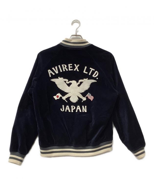 AVIREX スカジャン Mサイズ ネイビー/ゴールド 中古・古着通販】AVIREX (アヴィレックス) スカジャン SOUVENIR