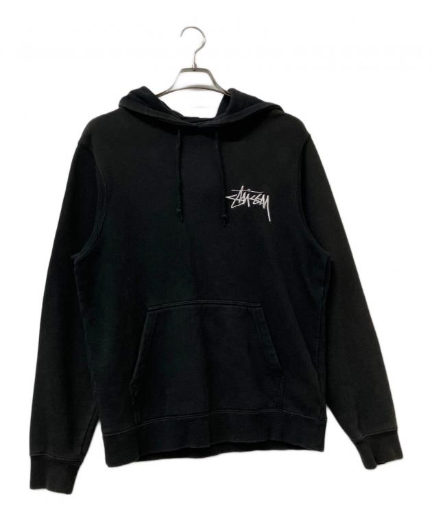 Stussy 黒 パーカー プルオーバー S 美品 正規品 タグ付 中古・古着通販】stussy (ステューシー) プルオーバーパーカー