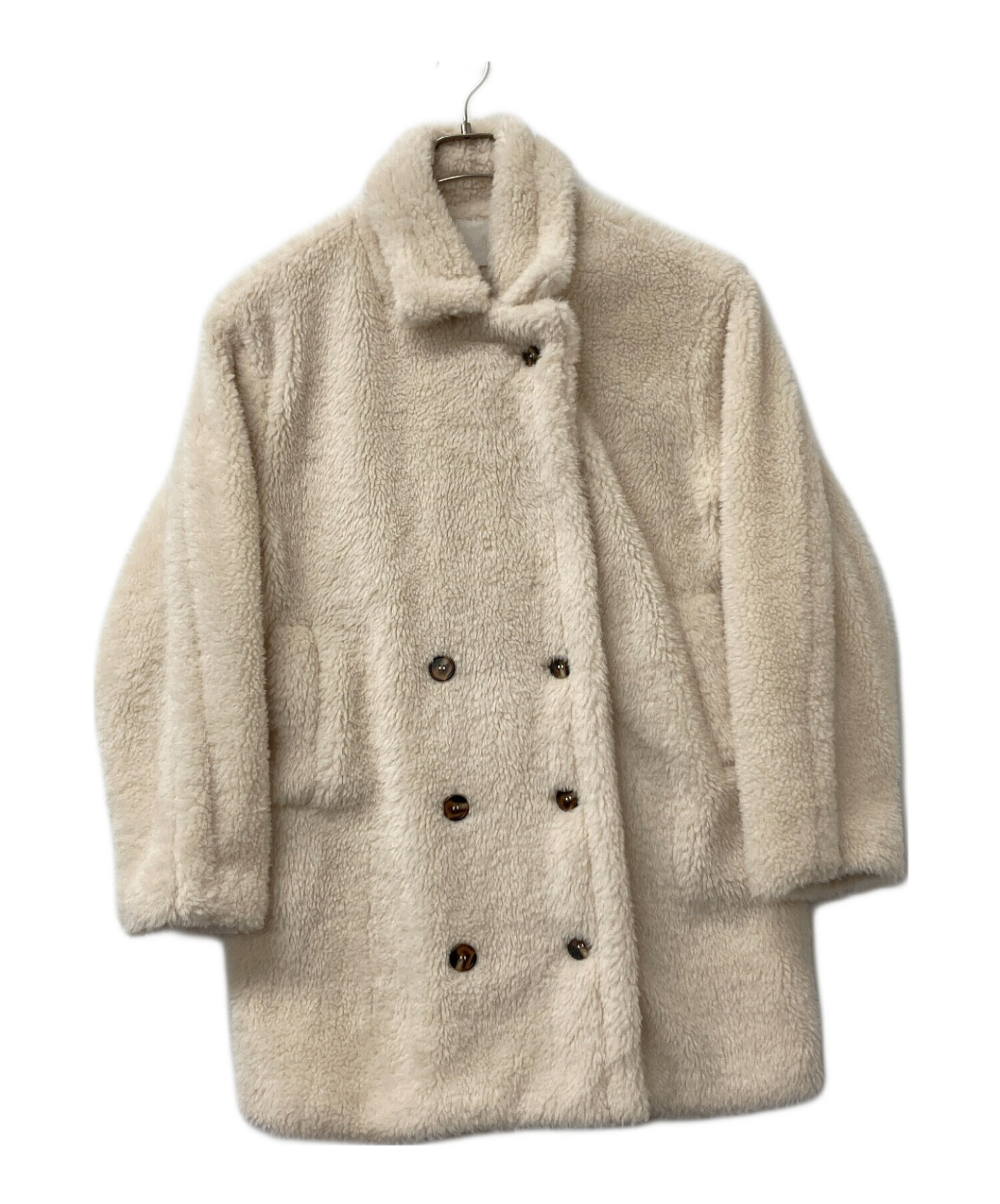 中古・古着通販】ACYM (アシーム) テディボアミドルコート ホワイト