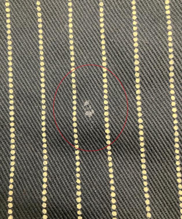 中古・古着通販】VANSON (バンソン) ストライプデニムパンツ ブラック