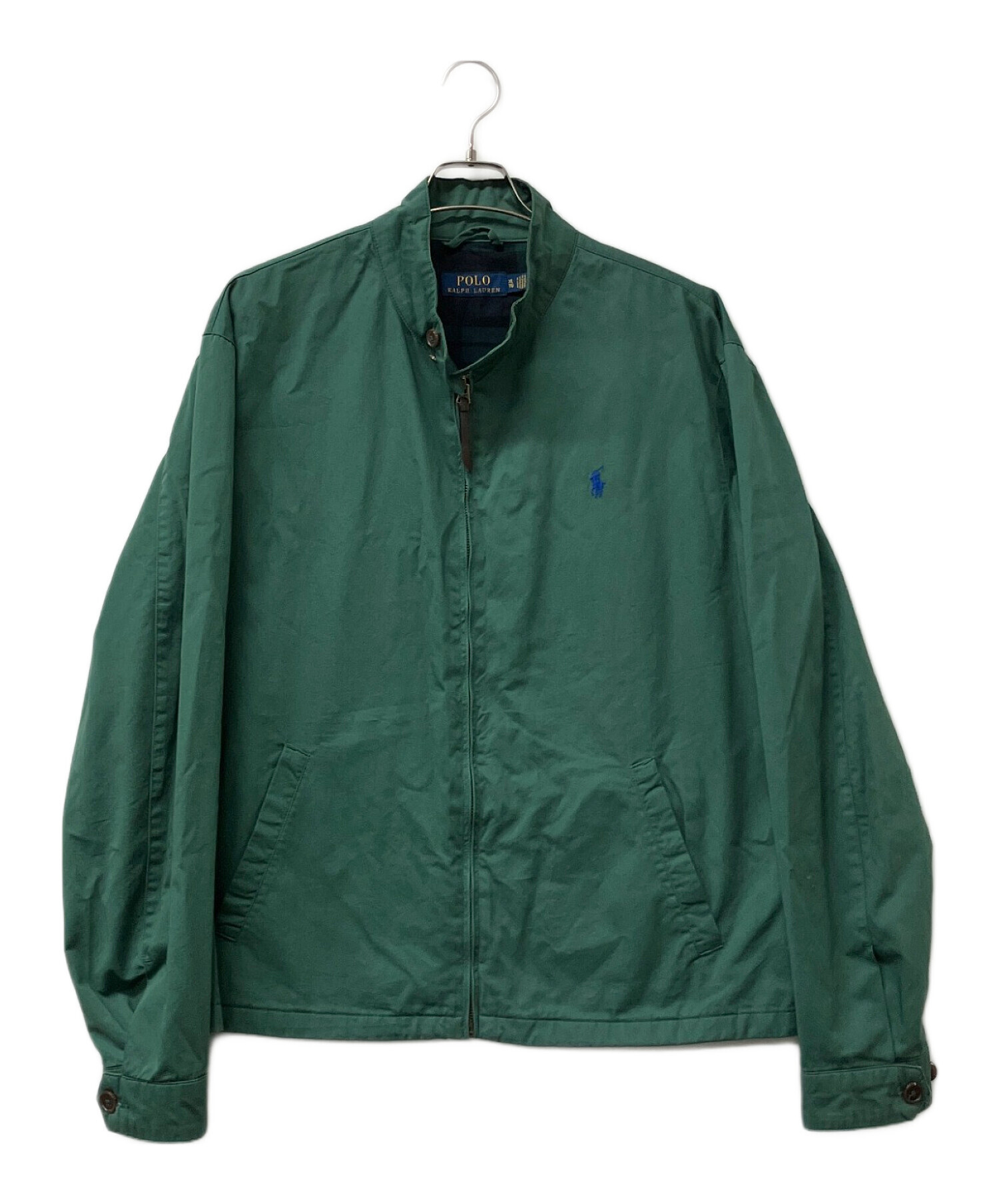 ラルフローレン スウィングトップ ブルゾン グリーン L 古着 中古・古着通販】POLO RALPH LAUREN (ポロ・ラルフローレン) スイング