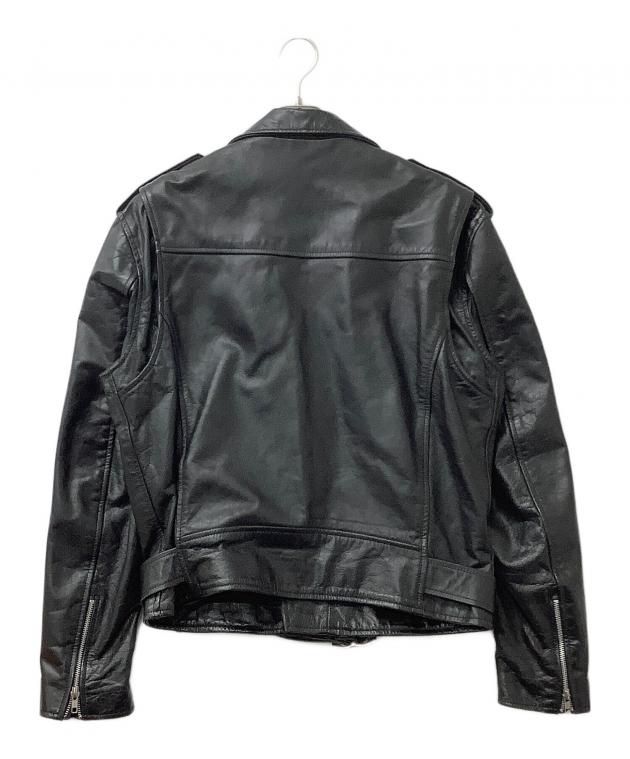 美品　RHENIUM ラムレザー　ダブルライダース　ジャケット　大きいサイズ RHENIUM(レニウム) leather double ラeather double riders jacket