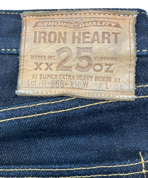 IRON HEART アイアンハート ホワイトメブラックインディゴ サイズL 中古・古着通販】IRON HEART (アイアンハート) デニムパンツ