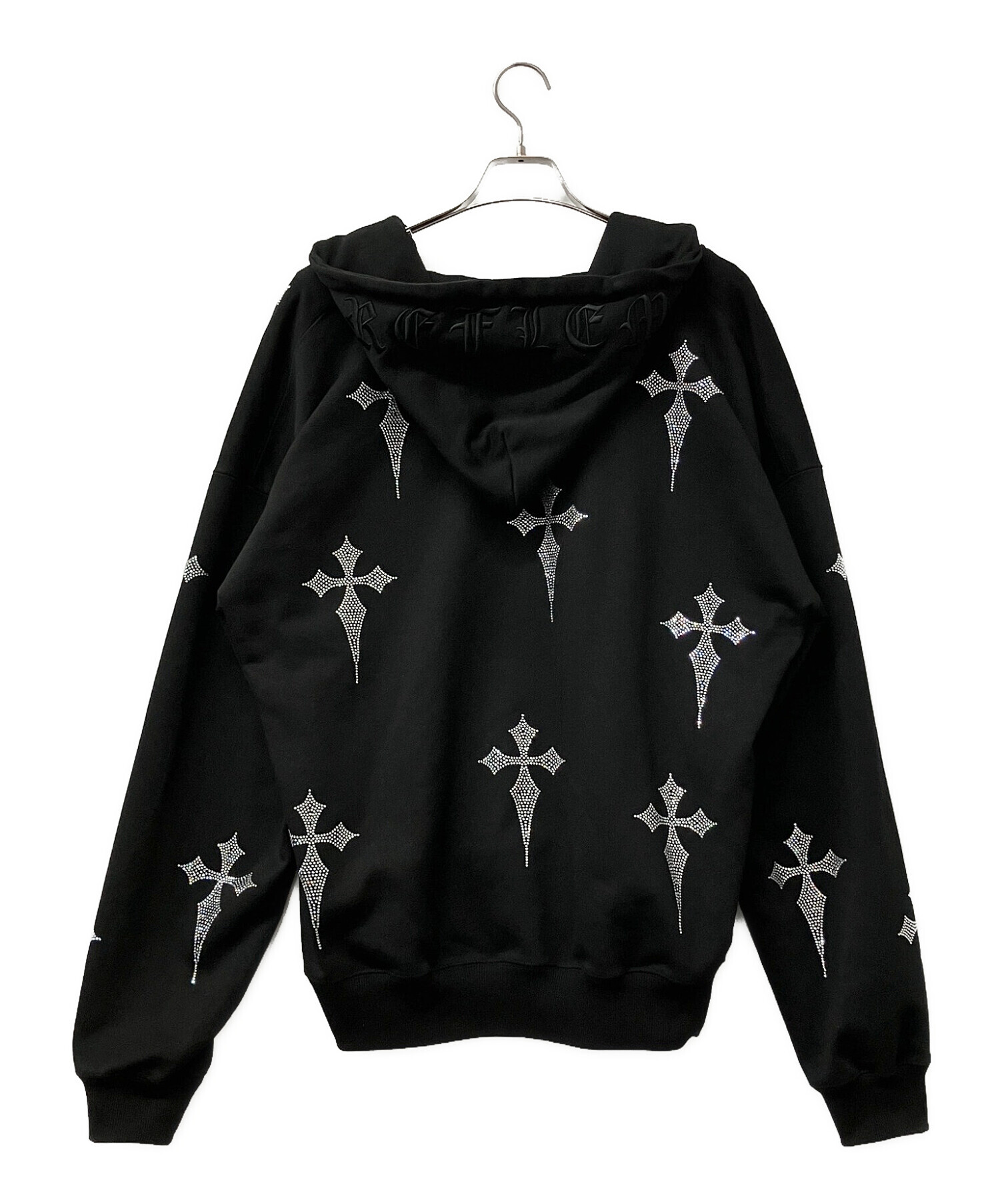 中古・古着通販】REFLEM (レフレム) ジップパーカー CROSS RHINESTONE