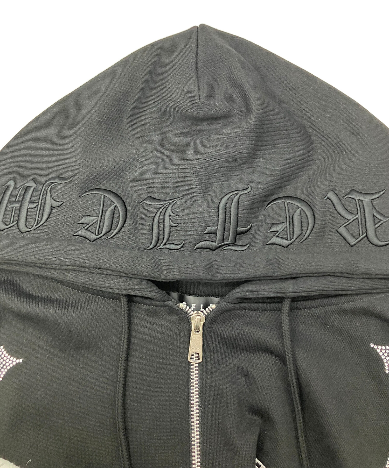 中古・古着通販】REFLEM (レフレム) ジップパーカー CROSS RHINESTONE
