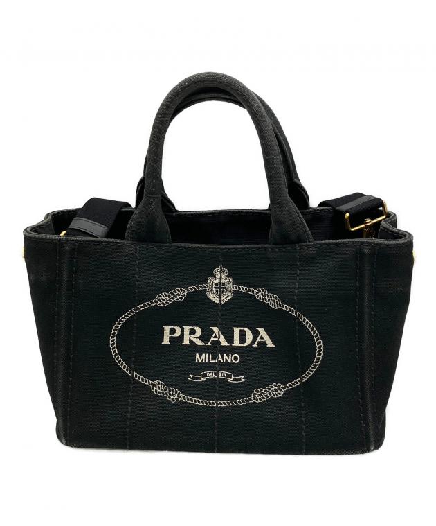 中古・古着通販】PRADA (プラダ) カナパキャンバストートバッグ 2way