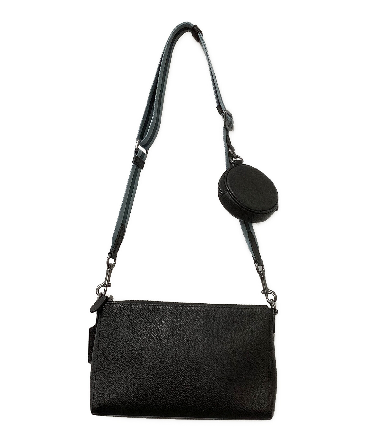 Coach ショルダーバッグ 中古・古着通販】COACH (コーチ) 刺繍ショルダーバッグ ブラック