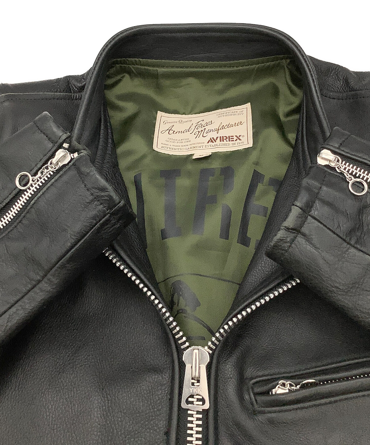 希少カラー AVIREX シングルライダース M 中古・古着通販】AVIREX (アヴィレックス) ジャケット シングル
