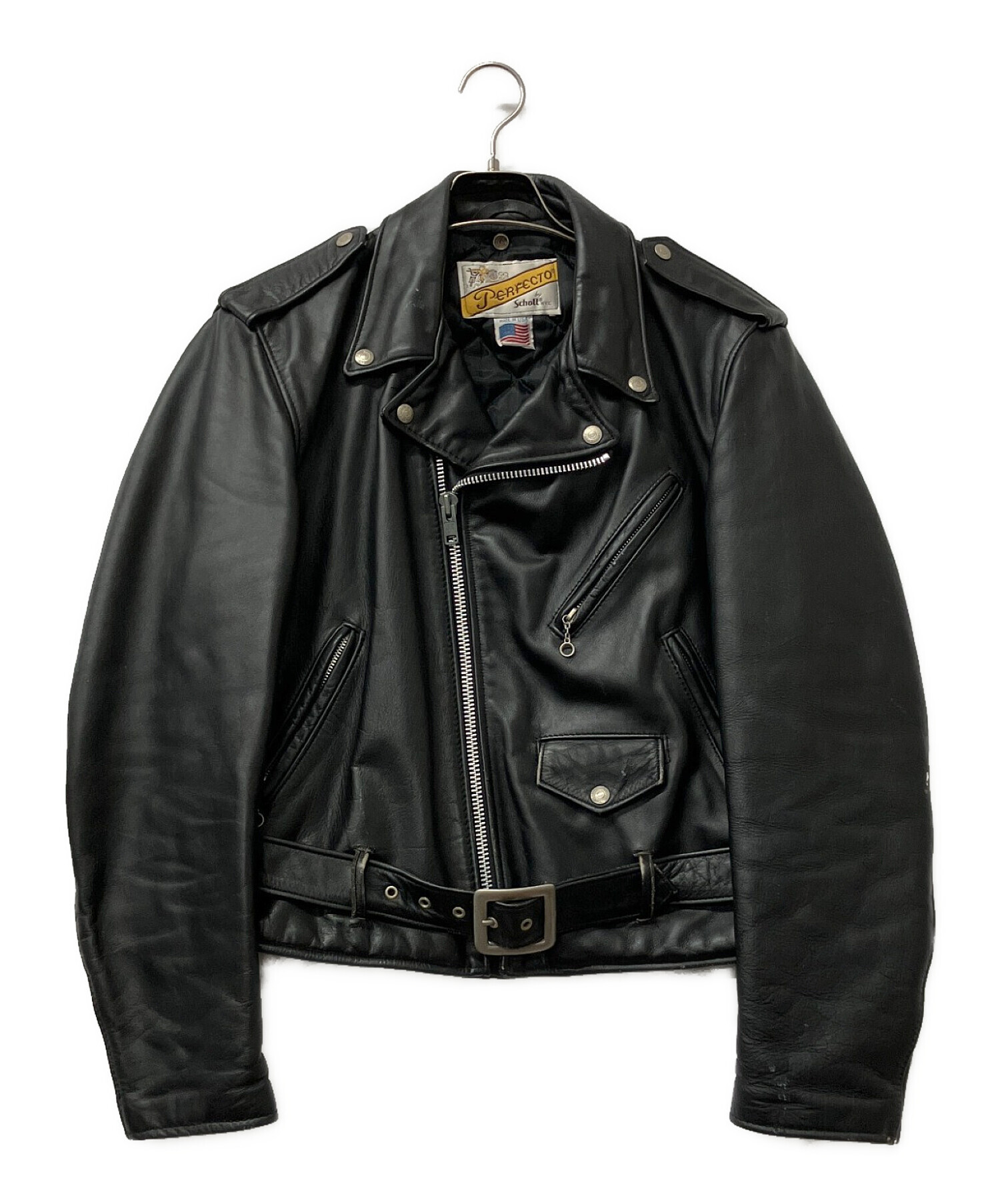 f*a様 Schott ブラックレザージャケット　古着 中古・古着通販】Schott (ショット) レザージャケット ブラック サイズ
