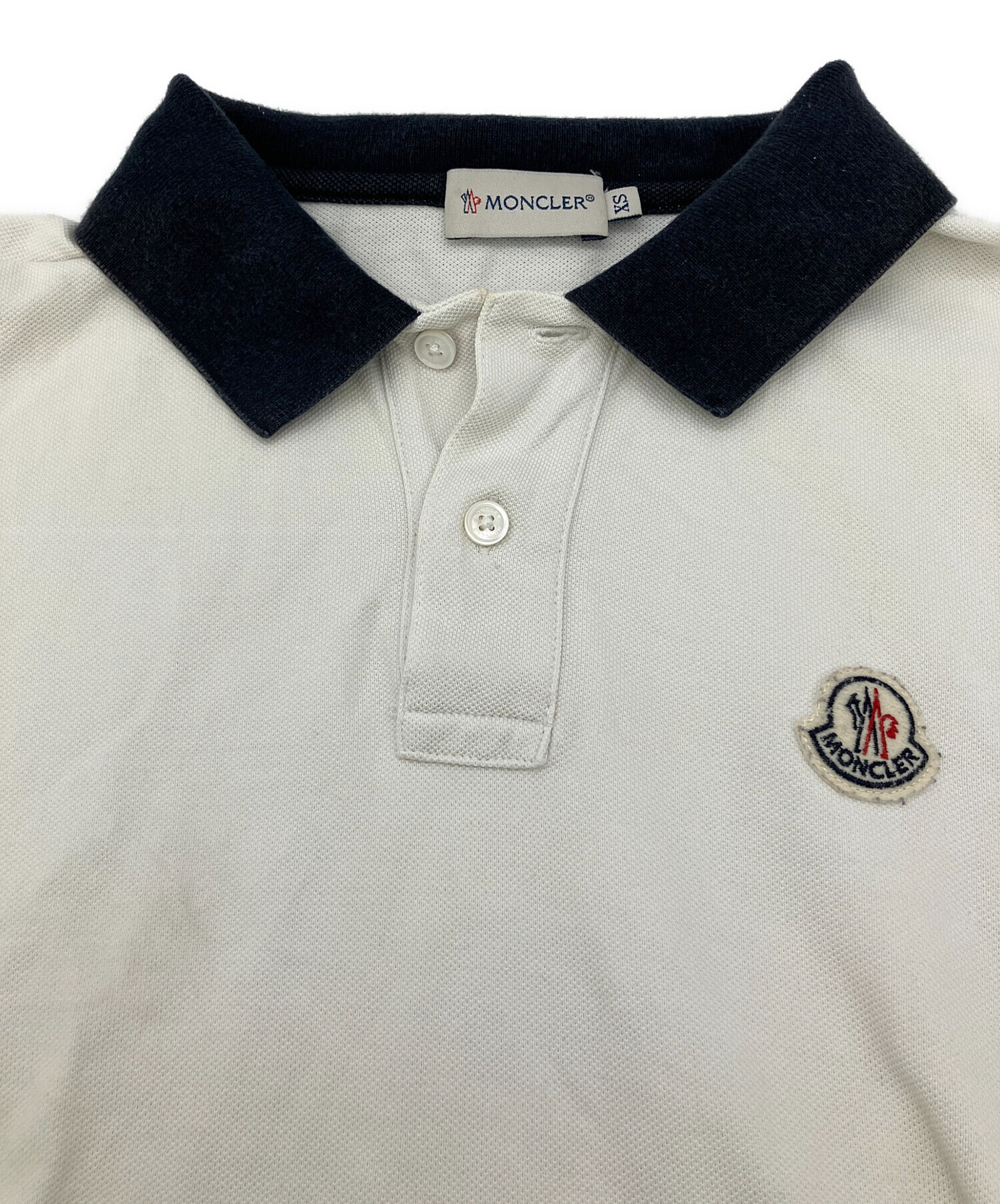 お値下げ‼︎早い者勝ち 未使用品 MONCLER 半袖 ポロシャツ ホワイト 中古・古着通販】MONCLER (モンクレール) 半袖ポロシャツ ホワイト