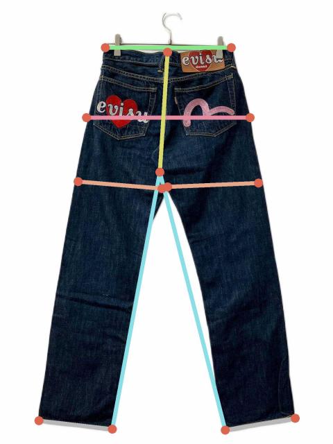 中古・古着通販】EVISU (エヴィス) デニムパンツ donna ハート刺繍