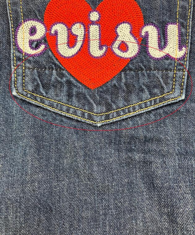 中古・古着通販】EVISU (エヴィス) デニムパンツ donna ハート刺繍