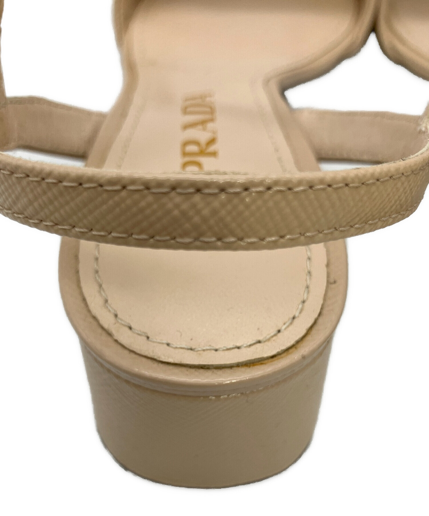 PRADA ベージュ ストラップサンダル　サイズ35 中古・古着通販】PRADA (プラダ) ストラップサンダル サフィアーノ