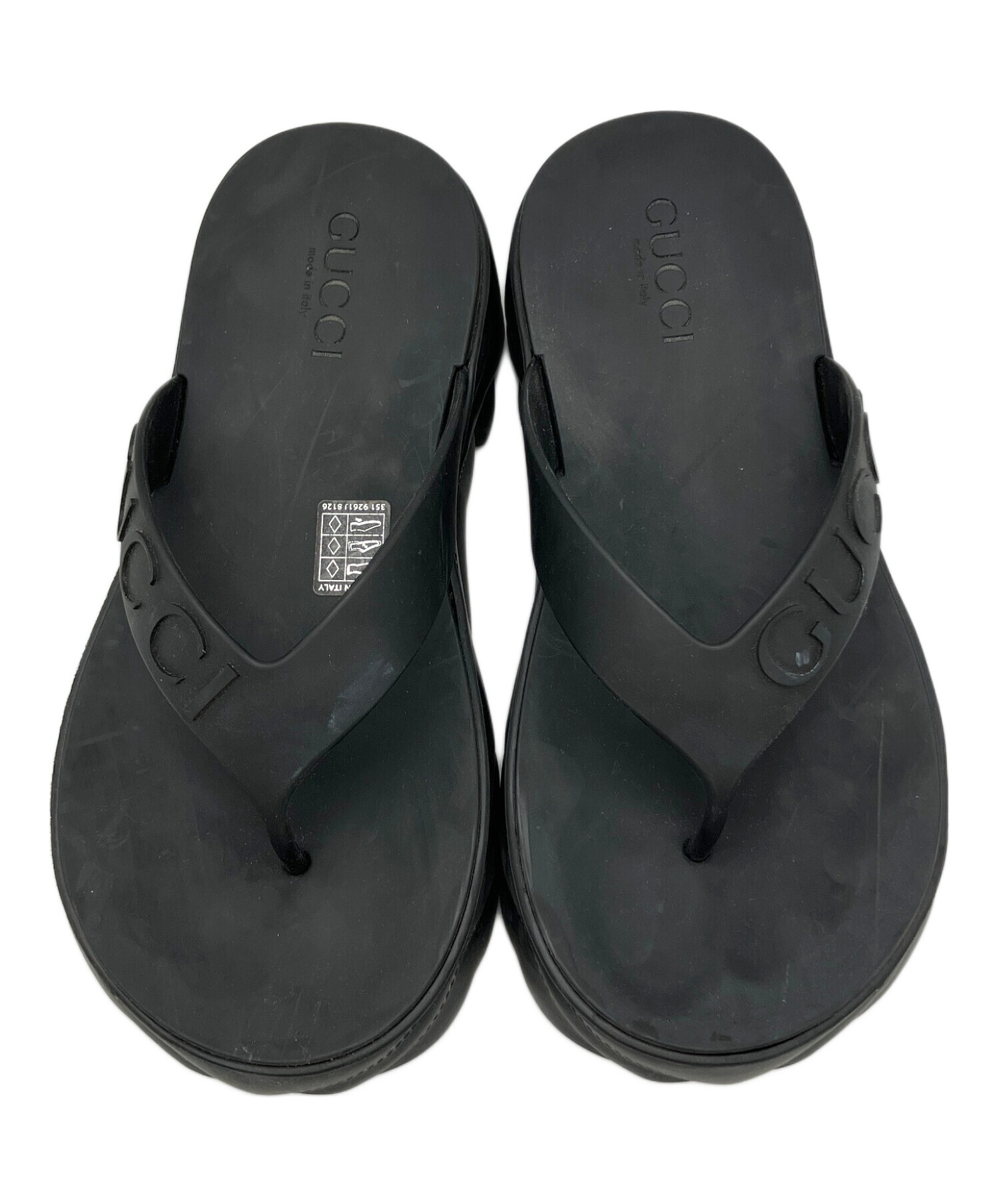 中古・古着通販】GUCCI (グッチ) トングサンダル ブラック サイズ:M