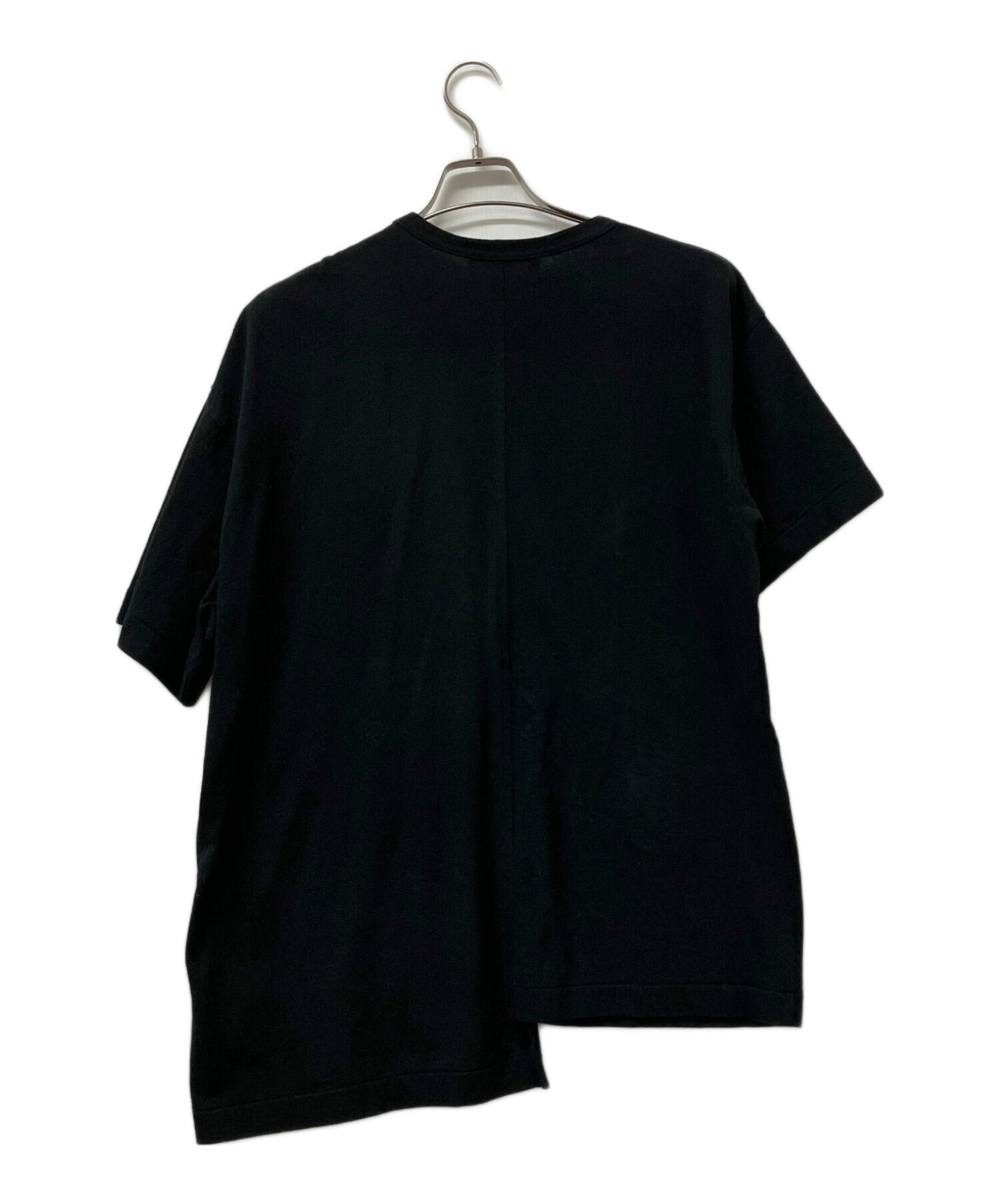 コムデギャルソン 変形 カットソー 半袖 Mサイズ ブラック 中古・古着通販】COMME des GARCONS (コムデギャルソン) 半袖