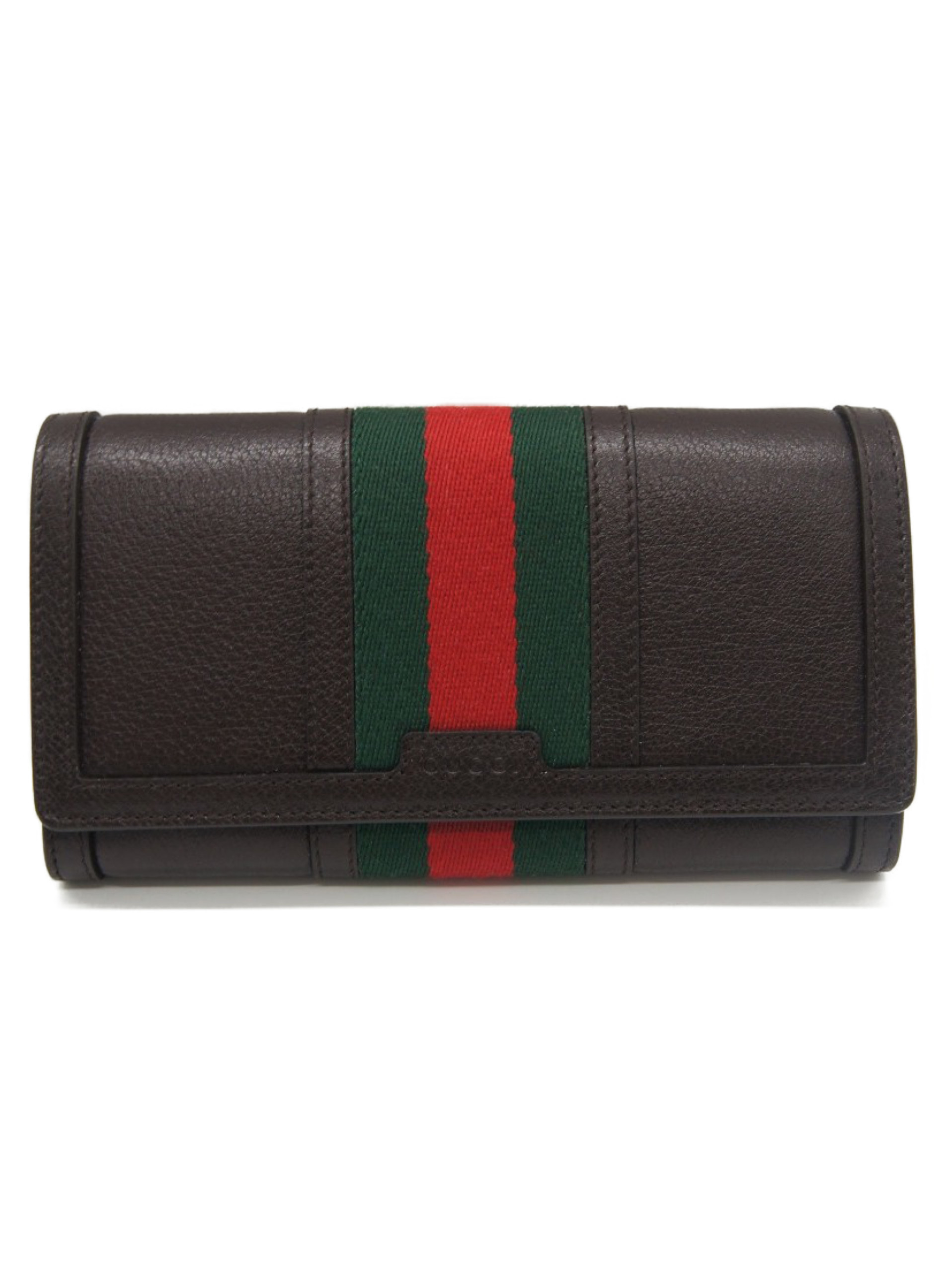 中古・古着通販】GUCCI (グッチ) 長財布 ブラウン サイズ:- シェリー