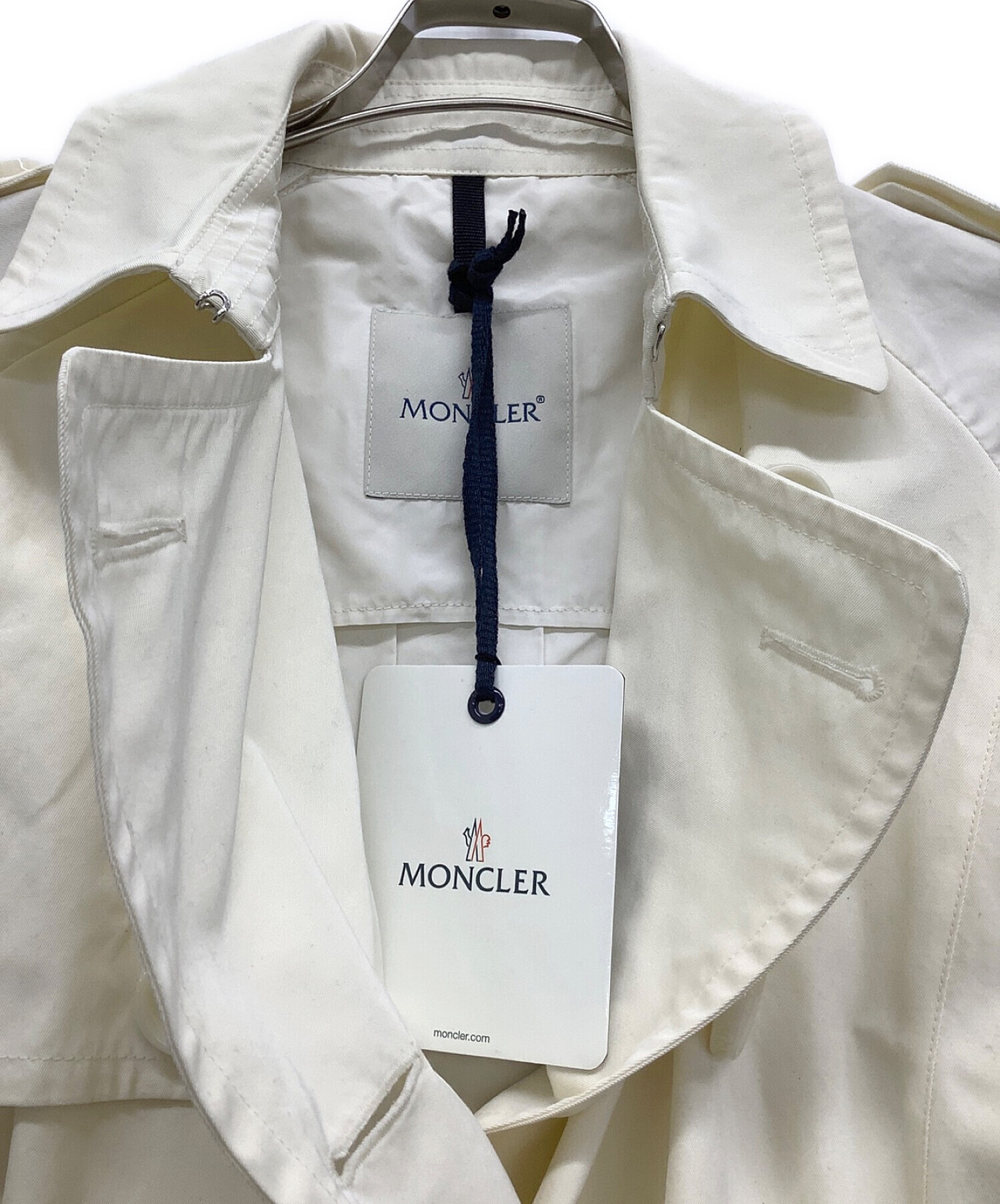 中古・古着通販】MONCLER (モンクレール) トレンチコート ホワイト