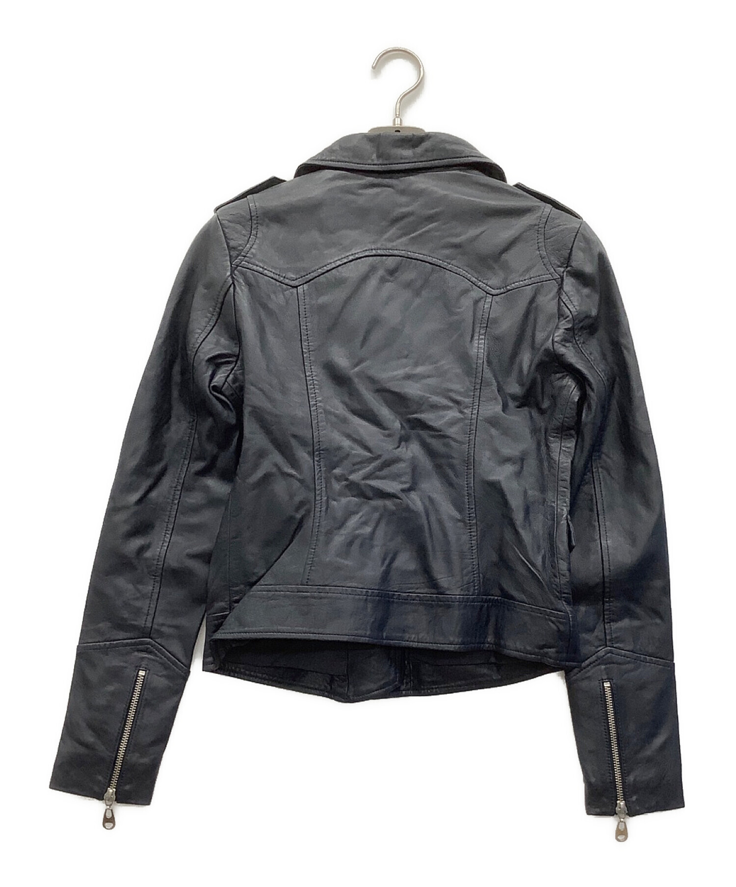 DOMA ライダースジャケット 新品未使用 中古・古着通販】DOMA (ドマ) ダブルライダースジャケット ネイビー