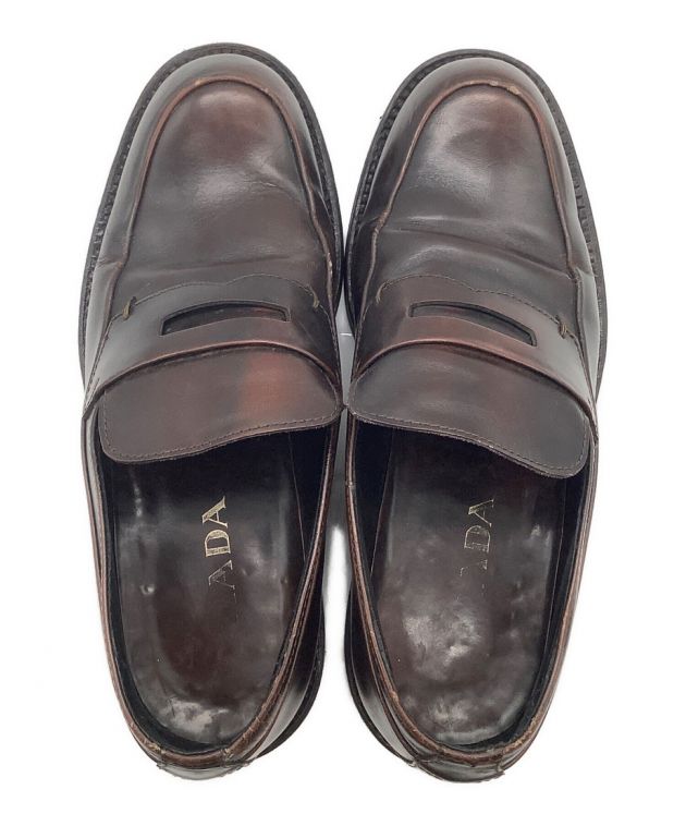 中古・古着通販】PRADA (プラダ) ローファー ブラウン サイズ:6