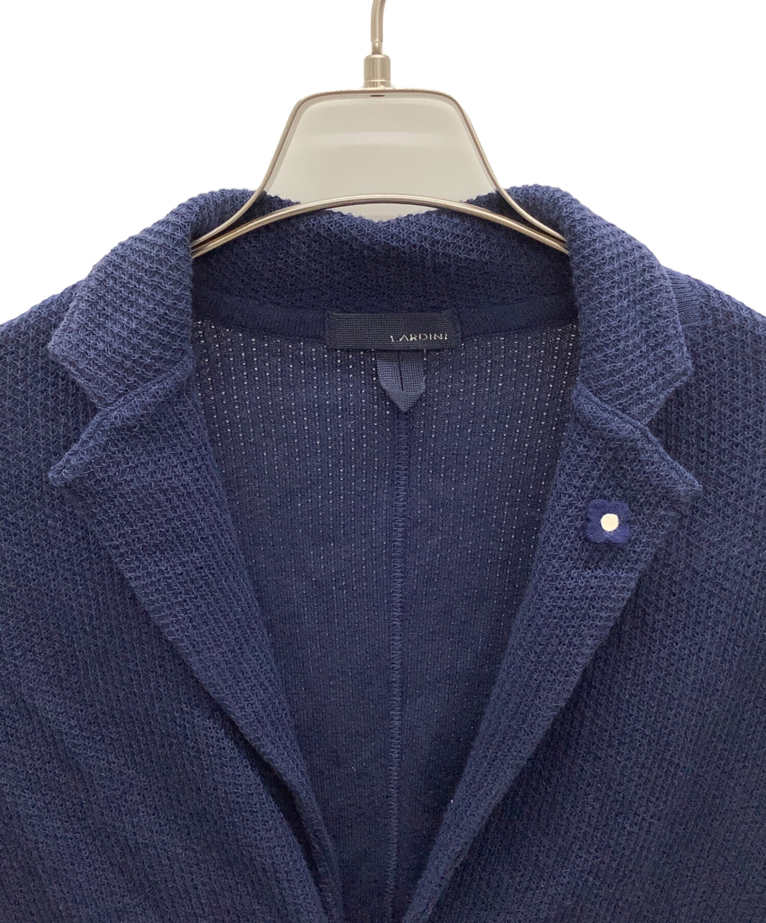 LARDINI ラルディーニ ニットジャケット サイズXS ネイビー/グリーン 中古・古着通販】LARDINI (ラルディーニ) ニットジャケット