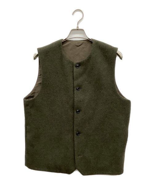 CONFECT ウールモッサクルーネックベスト カーキ 未使用タグ付 CONFECT