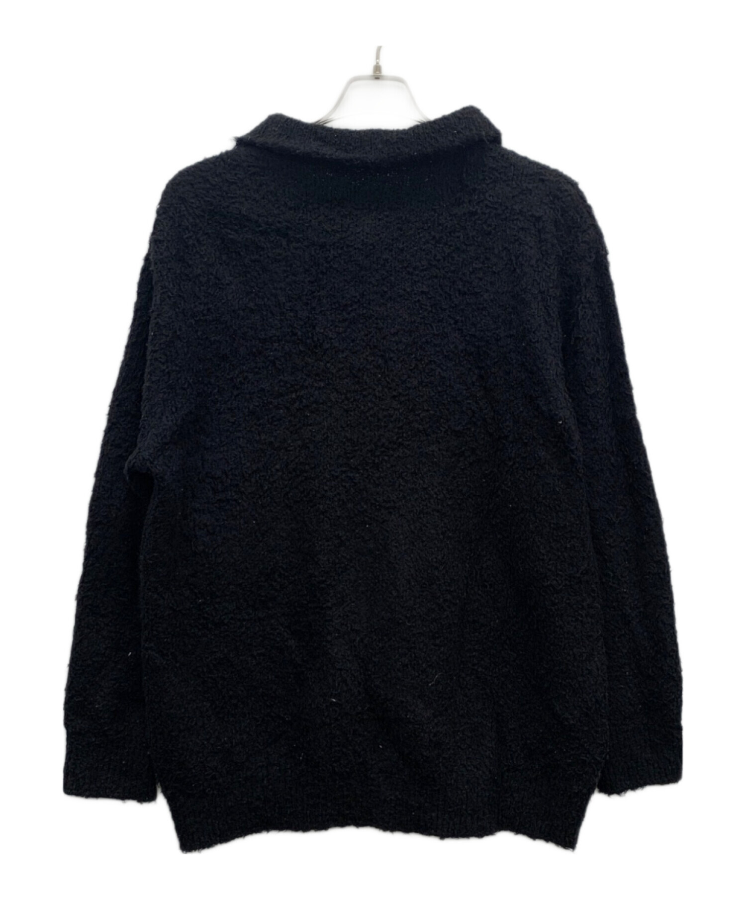 中古・古着通販】juha (ユハ) LOOP YARN CARDIGAN ブラック サイズ:3 
