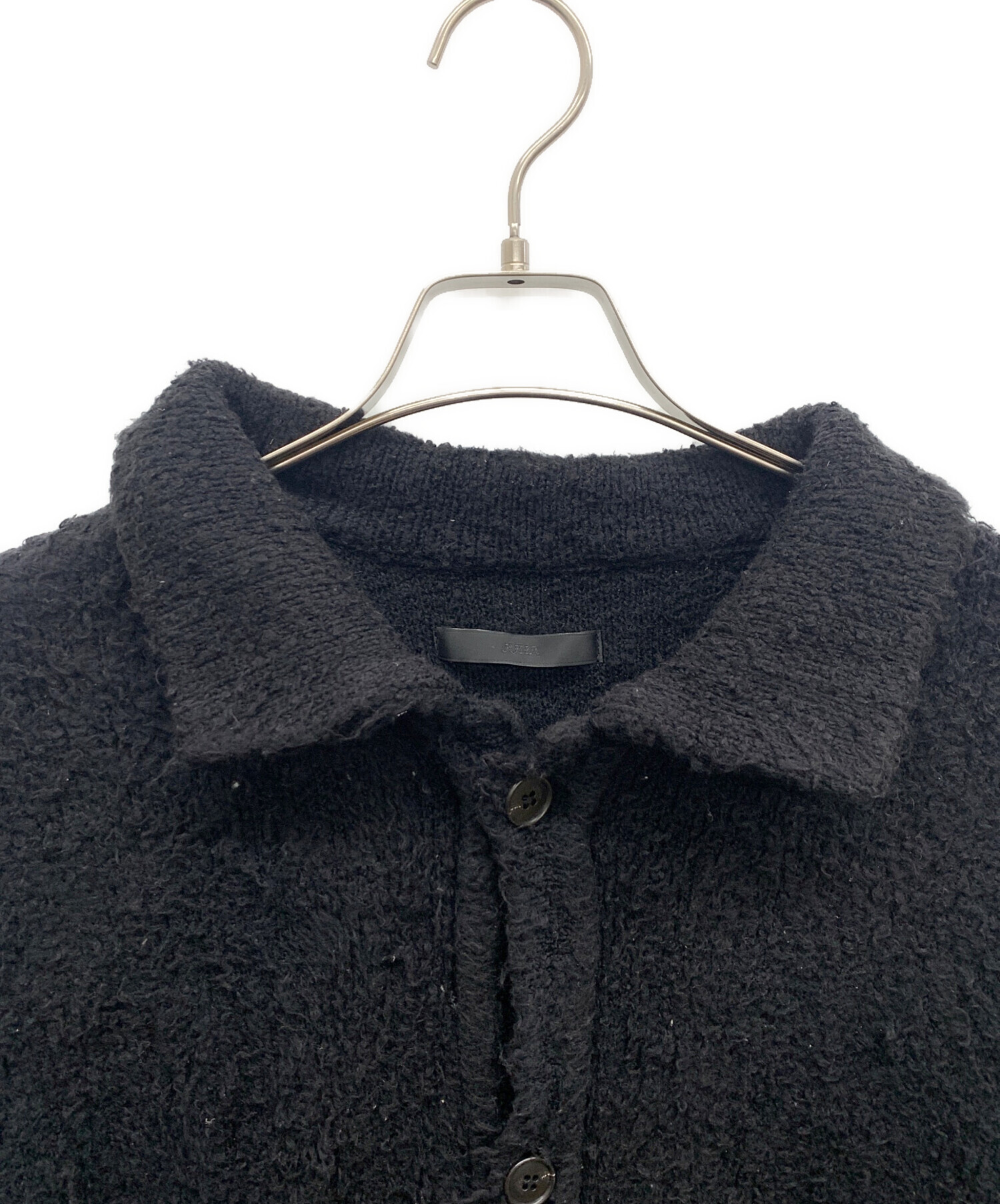中古・古着通販】juha (ユハ) LOOP YARN CARDIGAN ブラック サイズ:3 