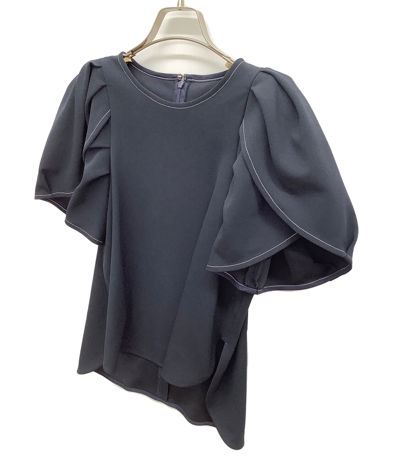 ELLIEエリー ジョーゼットハーフスリーブ＆パンツ ネイビー完売楽天