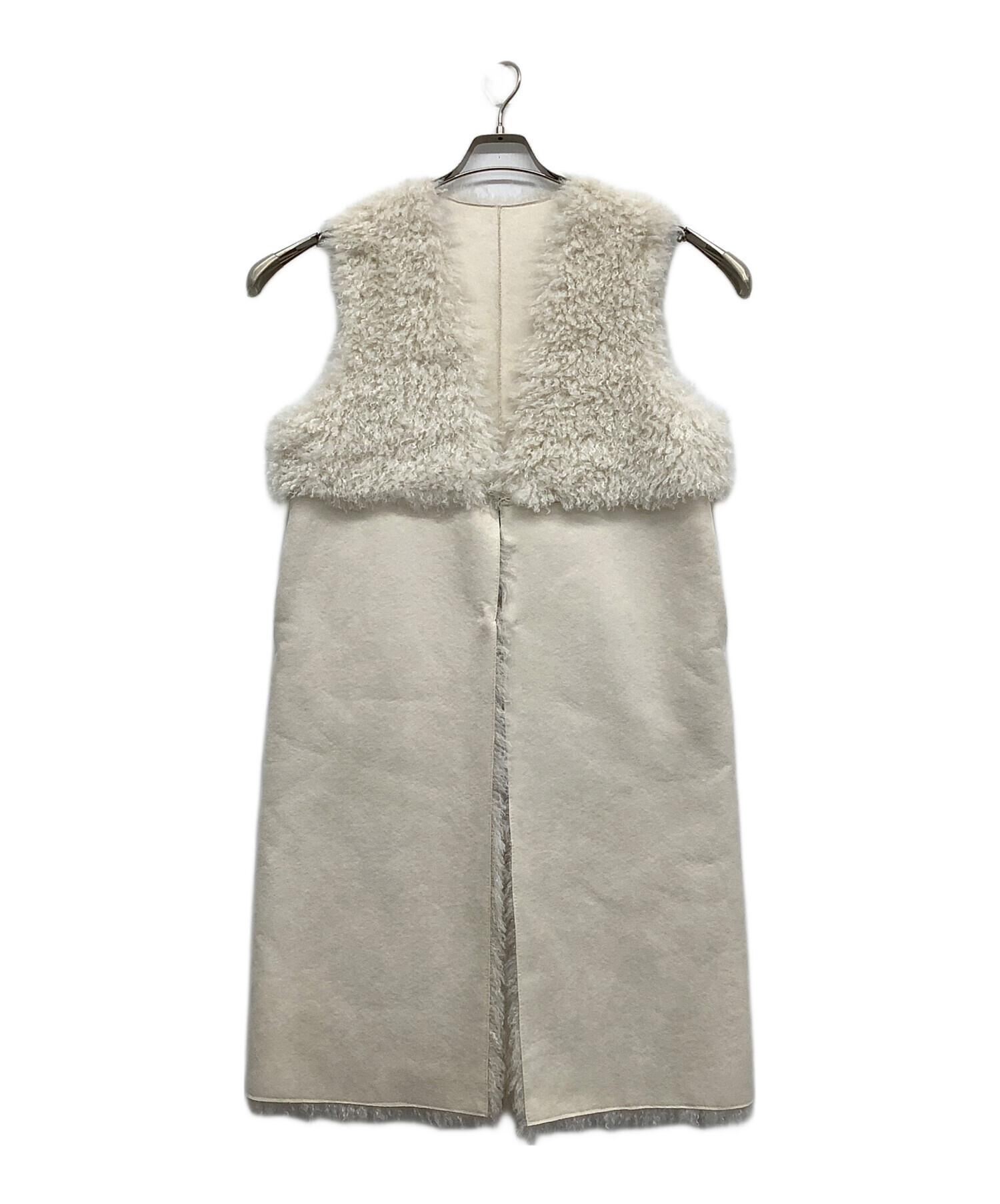 【美品】ELLIE ホワイトファーベスト ELLIE ファーベストホワイト