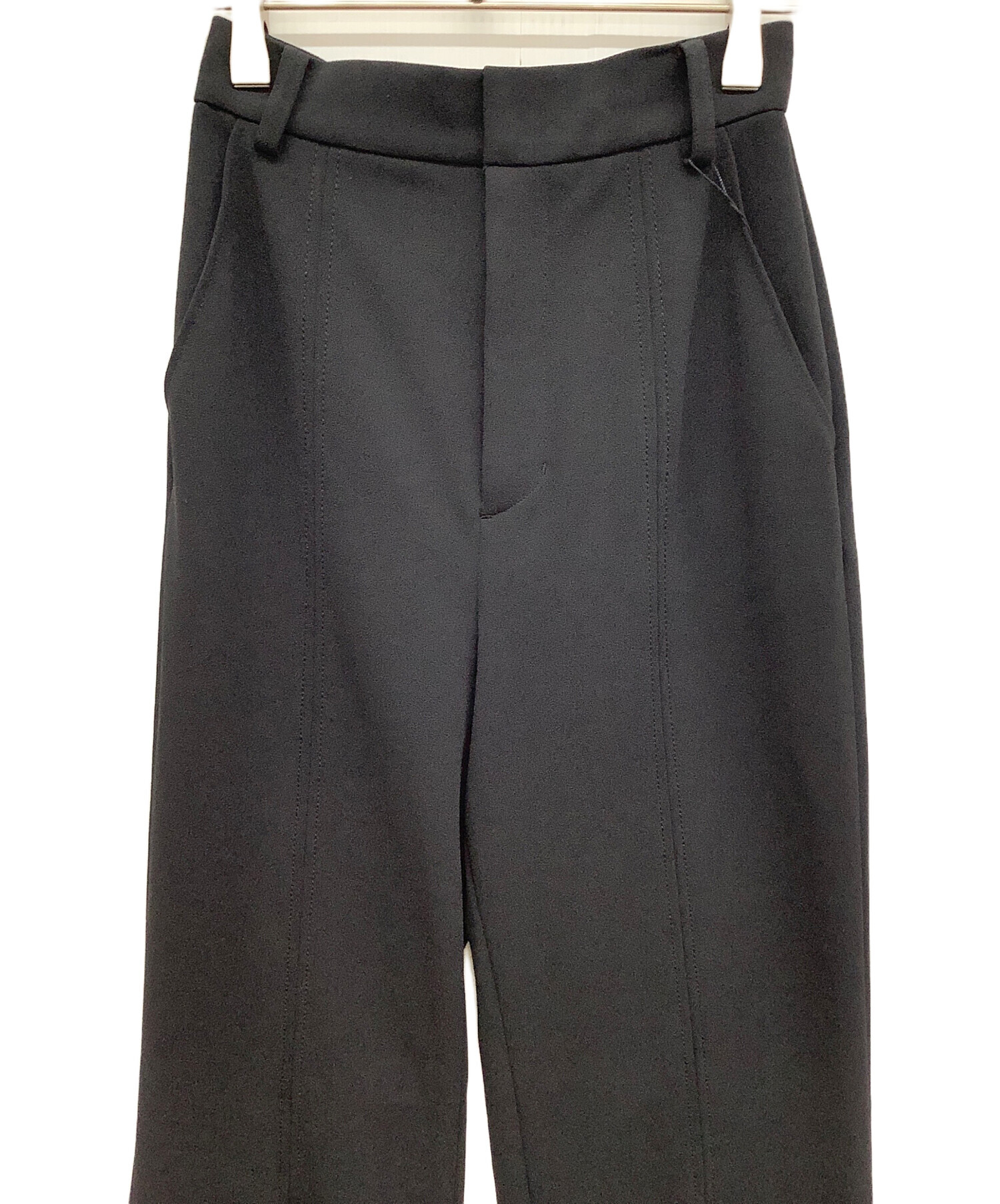 中古・古着通販】ELLIE (エリー) ジョーゼットフレアパンツ ブラック