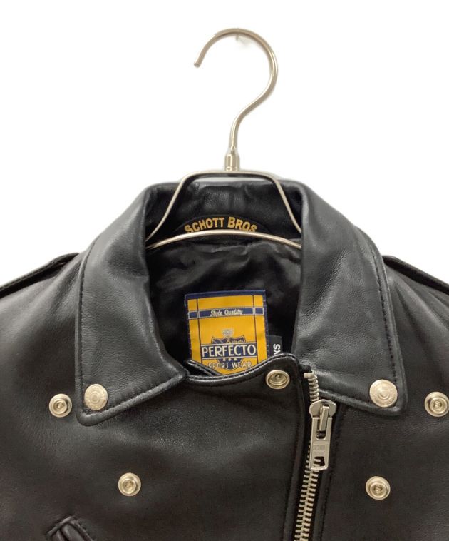 Sサイズ　Schott　ショット　レザージャケット　ライダース　古着　USED 中古・古着通販】Schott (ショット) ライダースジャケット ブラック