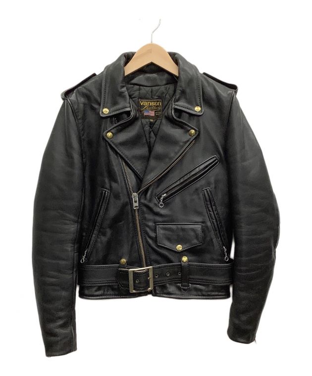 中古・古着通販】VANSON (バンソン) ライダースジャケット ブラック