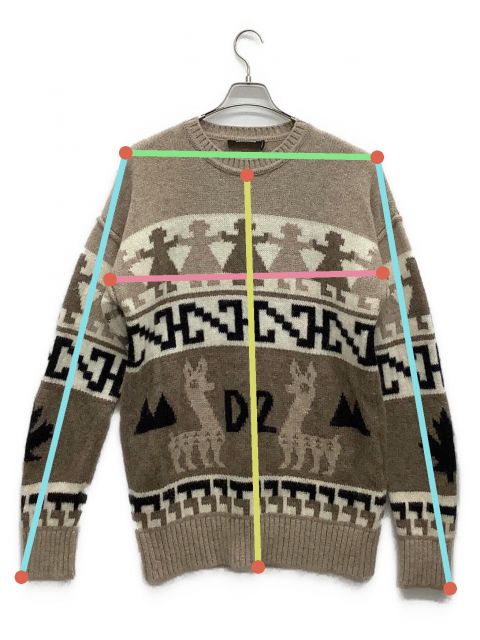 希少✨DSQUARED2 ケーブル ニット ショート ダッフル トルグ S 中古・古着通販】DSQUARED2 (ディースクエアード) ミドルゲージ