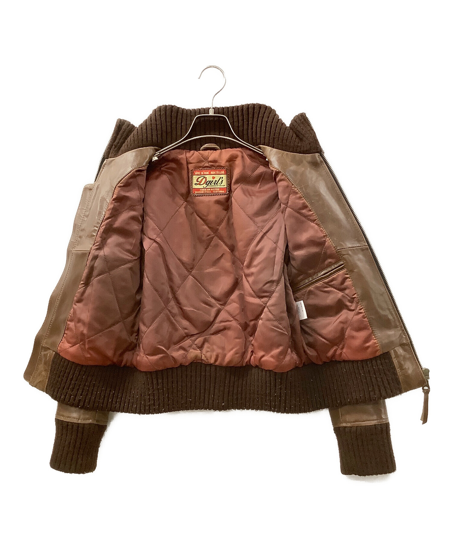 中古・古着通販】DEGNER (デグナー) ライダースジャケット ブラウン