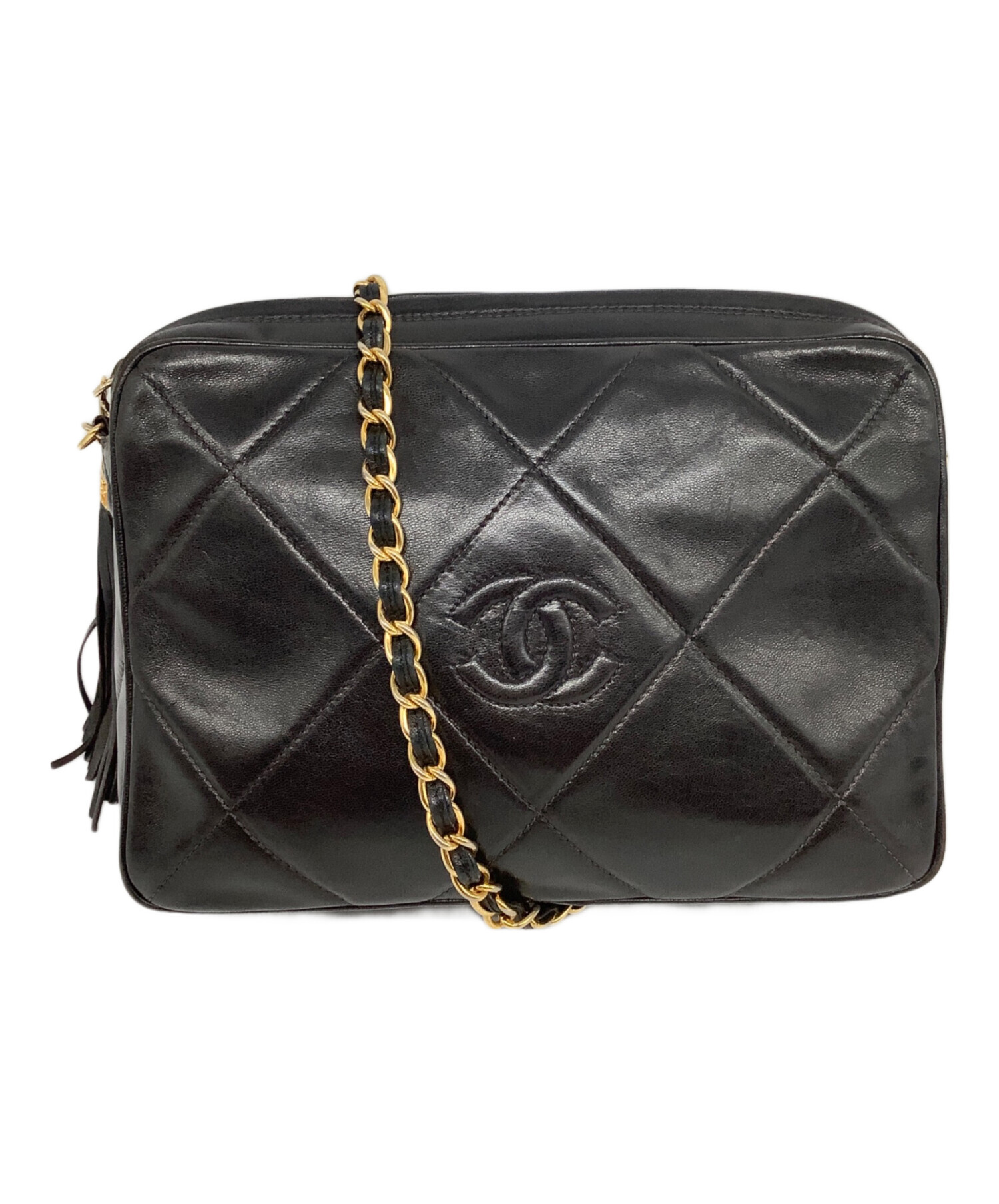 中古・古着通販】CHANEL (シャネル) ココマーク フリンジ ラムスキン