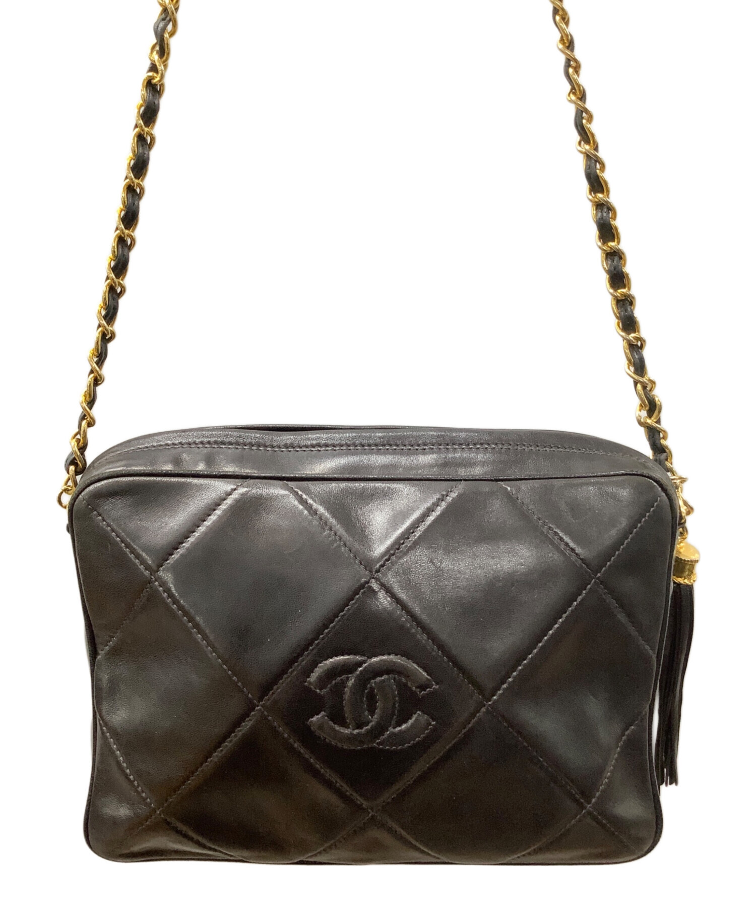 中古・古着通販】CHANEL (シャネル) ココマーク フリンジ ラムスキン