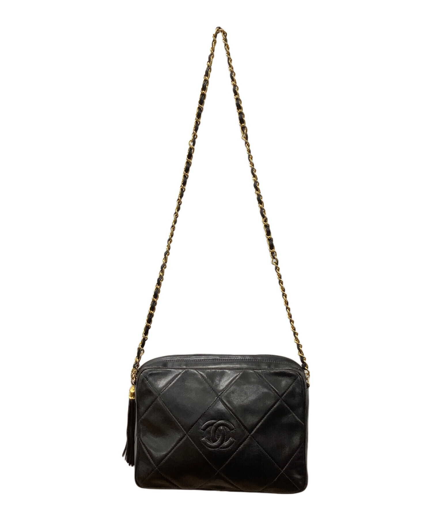 中古・古着通販】CHANEL (シャネル) ココマーク フリンジ ラムスキン 