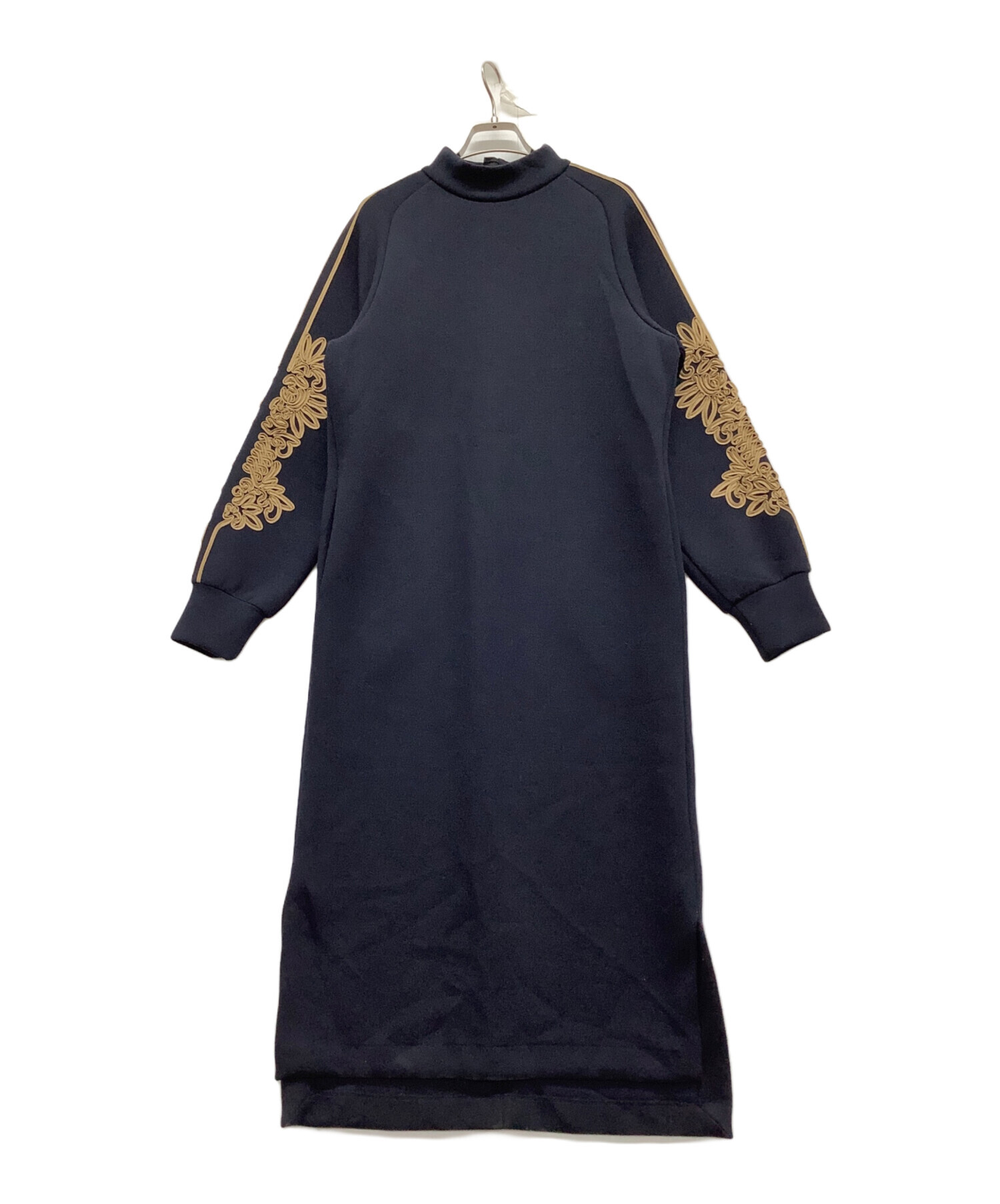 中古・古着通販】LOKITHO (ロキト) 刺繍スウェットワンピース ネイビー