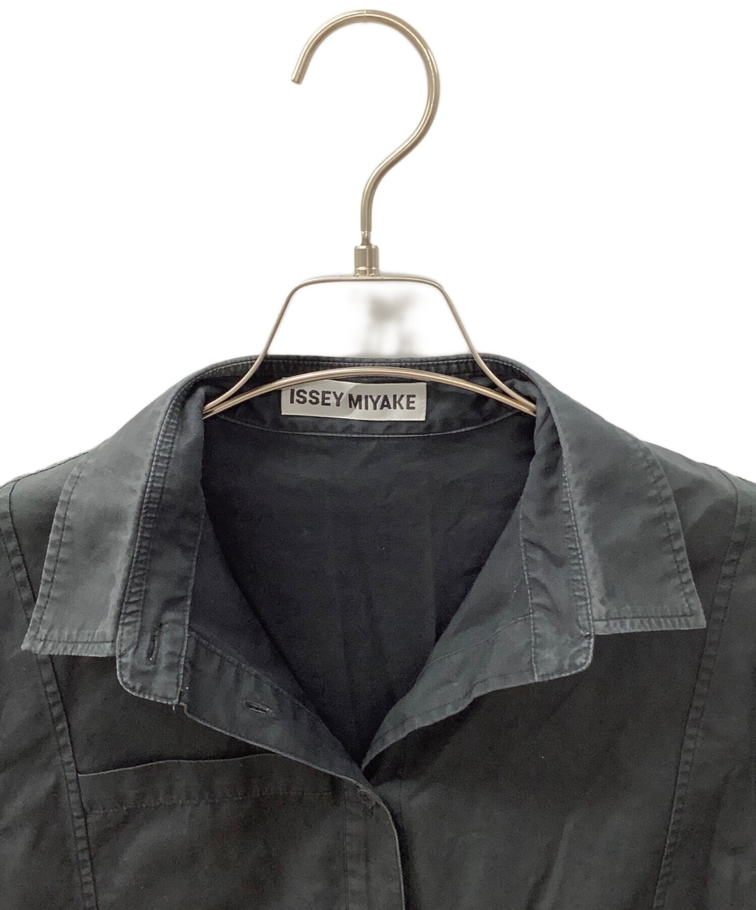 中古・古着通販】ISSEY MIYAKE (イッセイミヤケ) 長袖シャツ ブラック