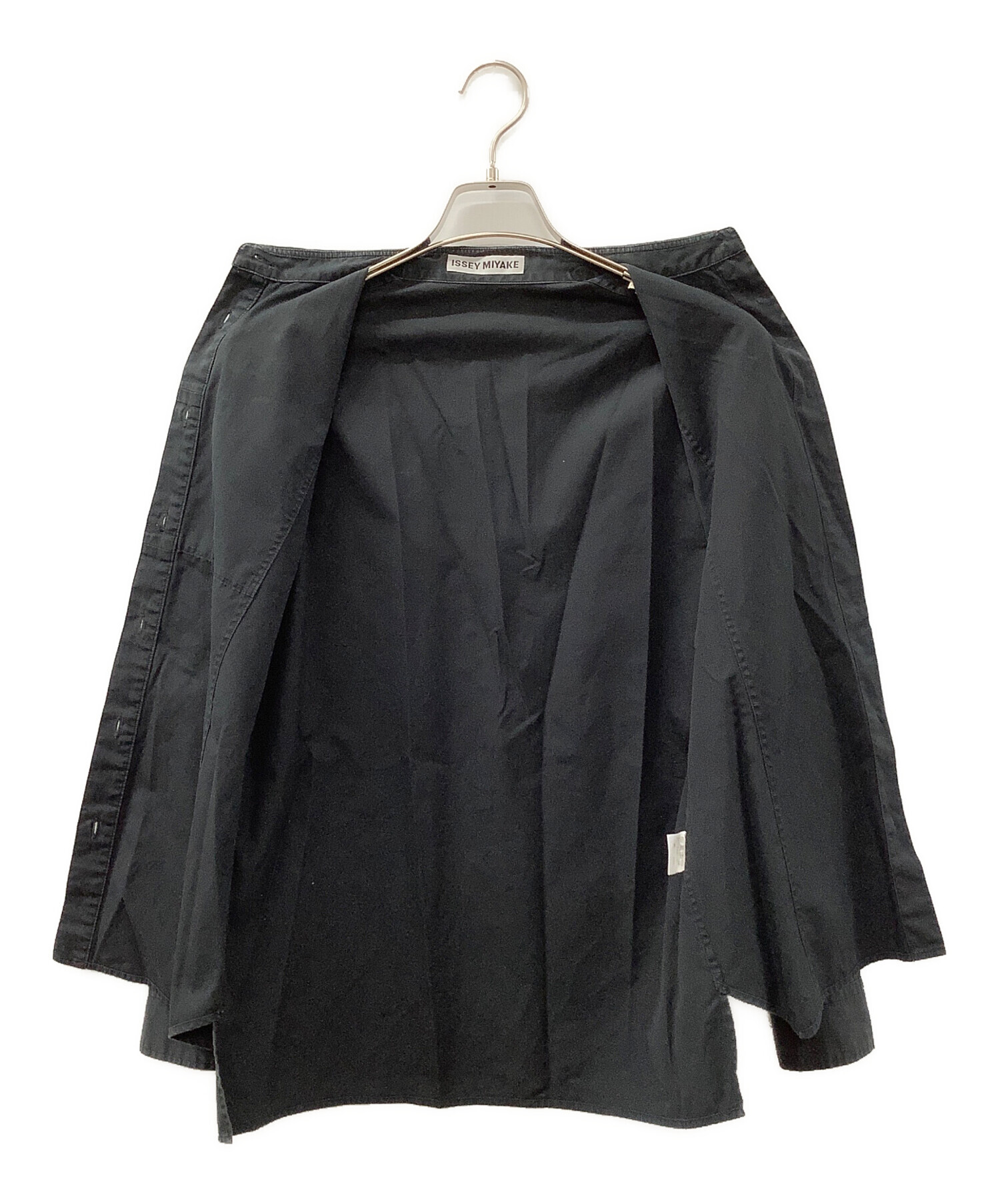 中古・古着通販】ISSEY MIYAKE (イッセイミヤケ) 長袖シャツ ブラック