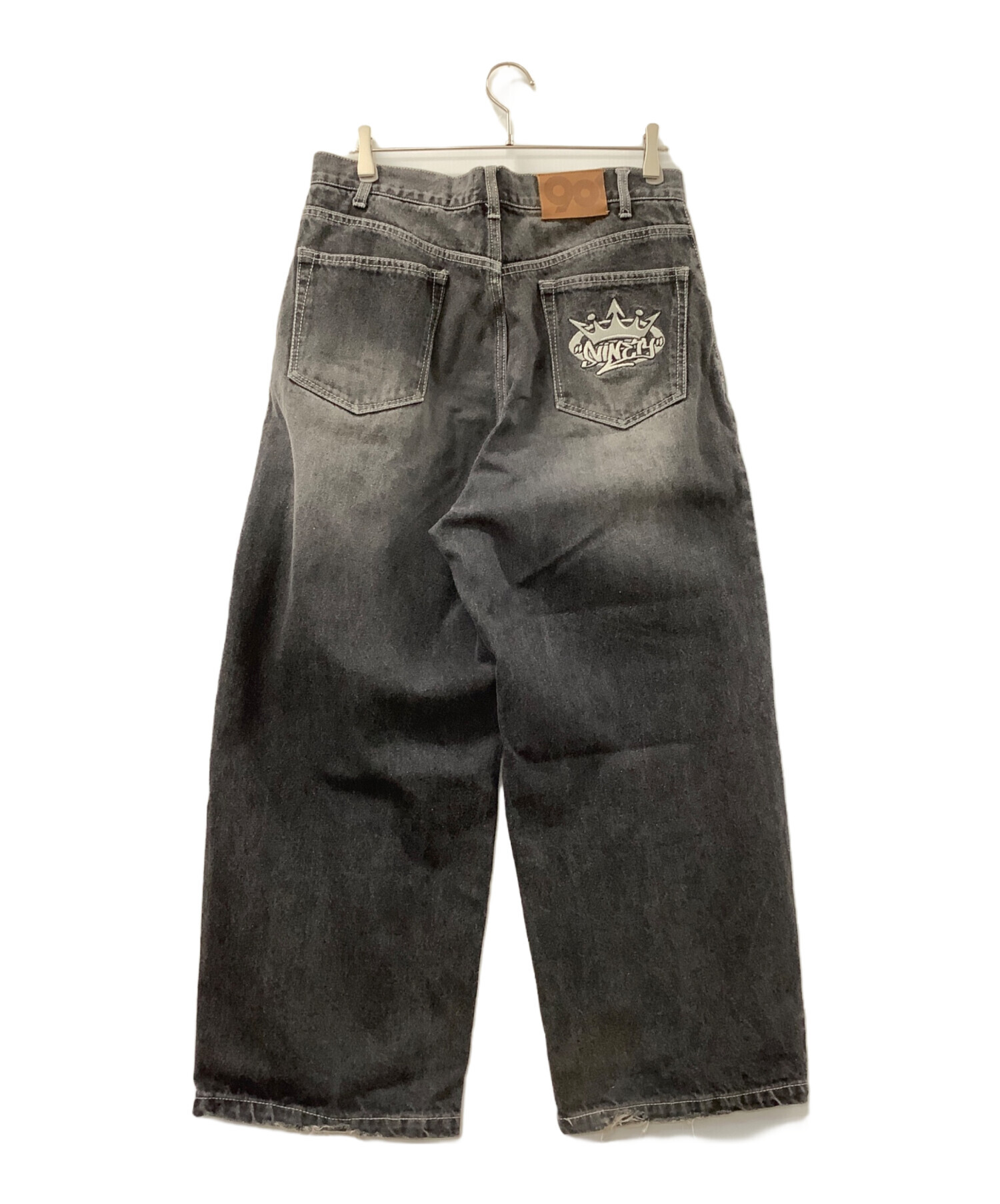 9090ダークグレー ワイドデニム 9090ダークグレー ワイドデニム