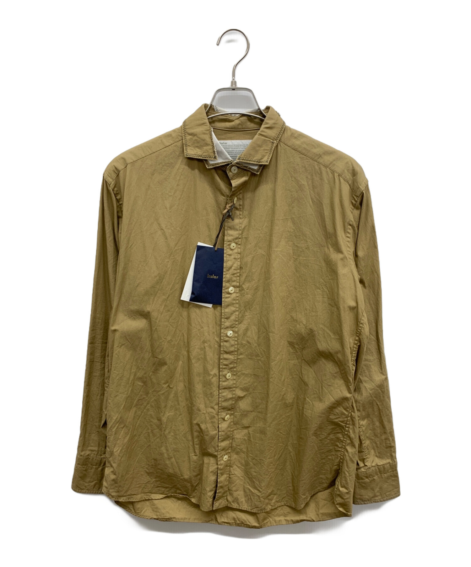 kolor/BEACON カジュアルシャツ 1(S位) 【古着】【中古】 中古・古着通販】kolor/BEACON (カラービーコン) 襟デザイン長袖シャツ
