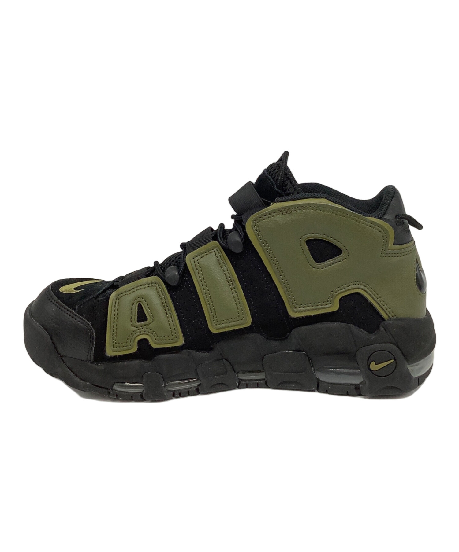 中古・古着通販】NIKE (ナイキ) AIR MORE UPTEMPO 96 ブラック×カーキ