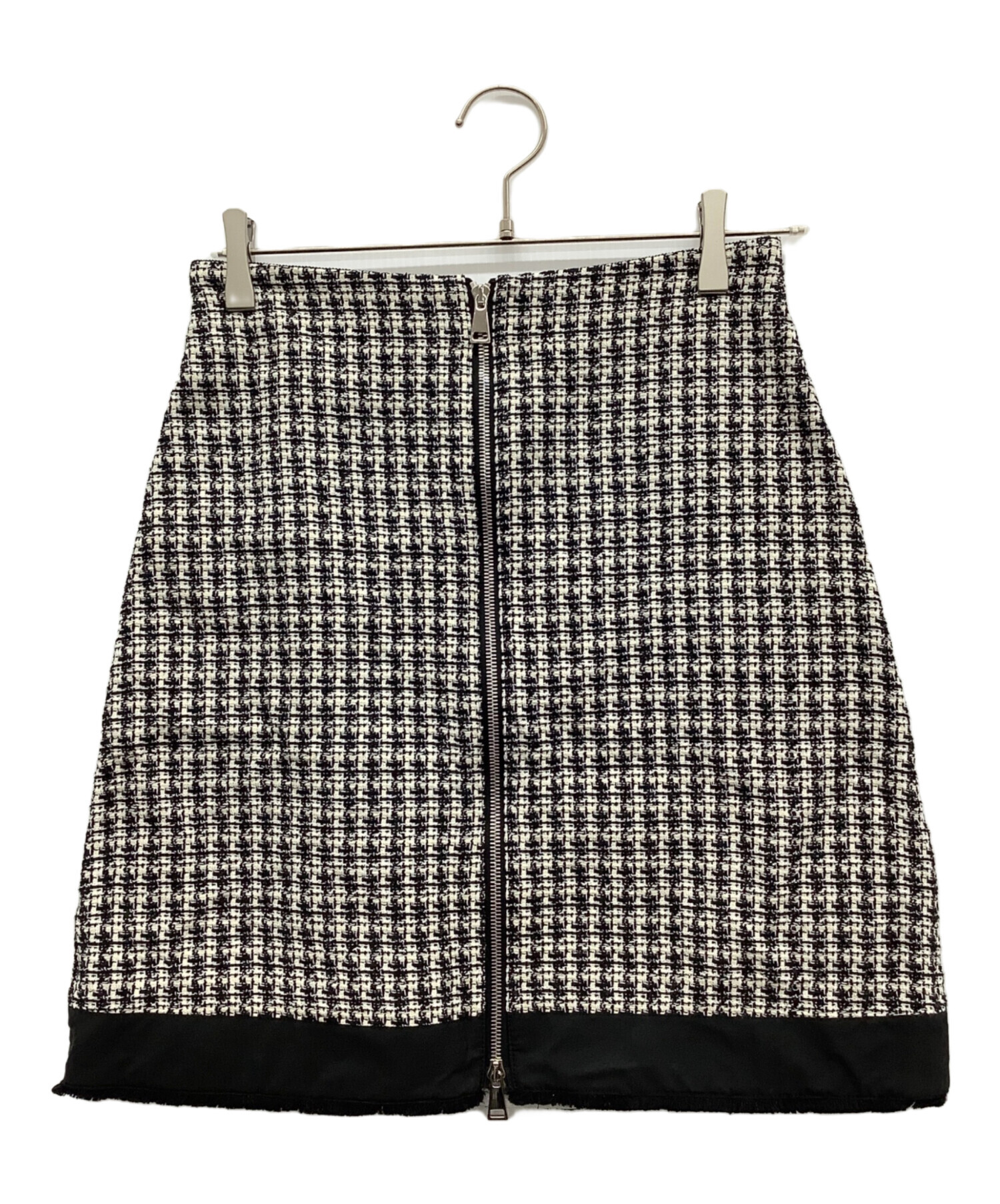 【新品未使用】MONCLER モンクレール SKIRT ツイード スカート 中古・古着通販】MONCLER (モンクレール) フロントジップ ツイード