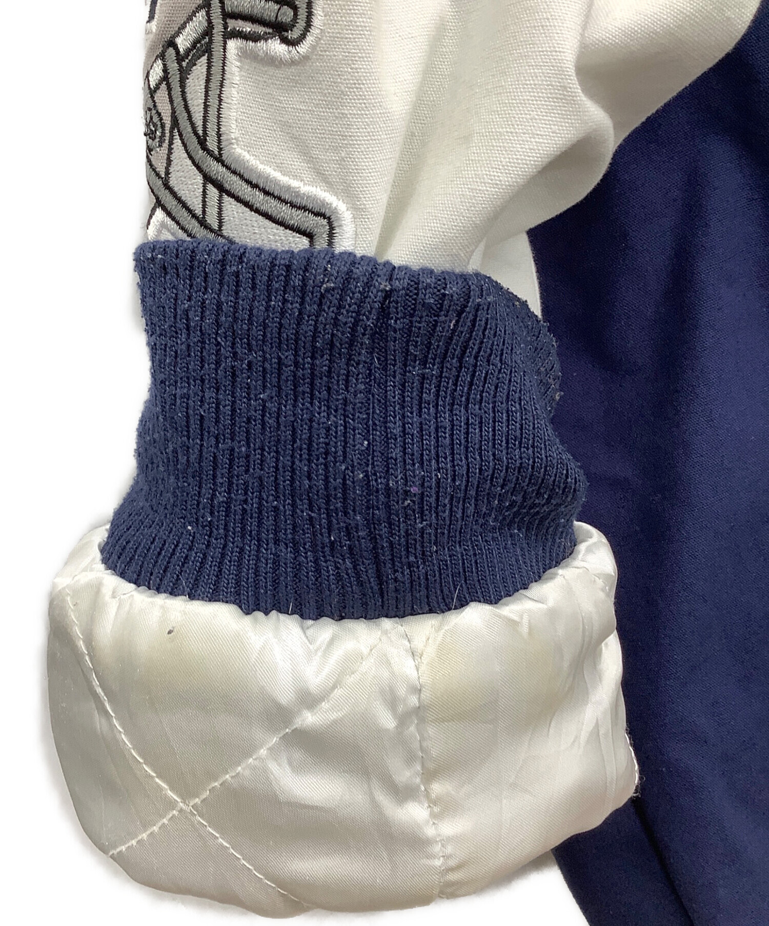 中古・古着通販】NFL (エヌエフエル) スタジャン ネイビー×グレー